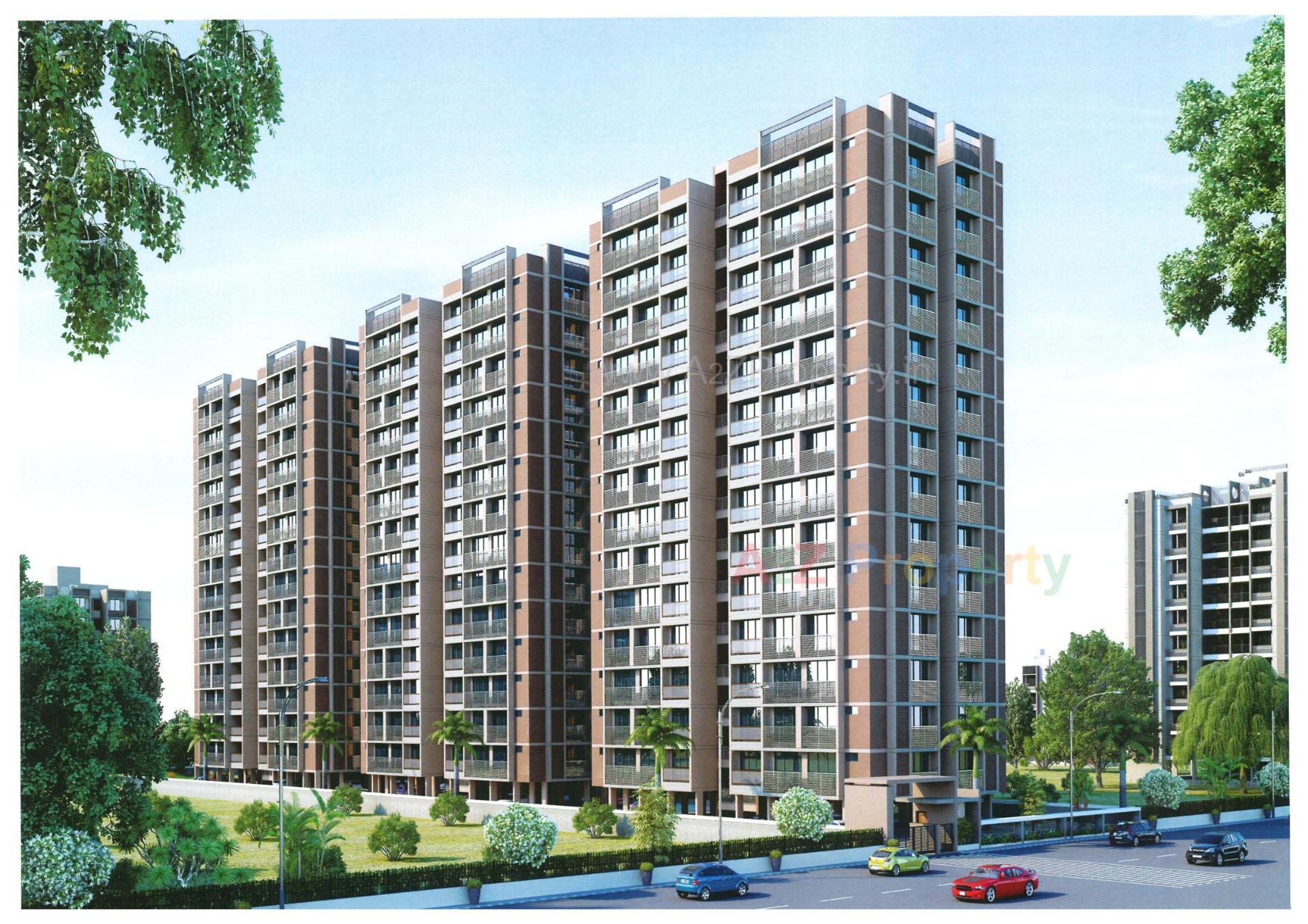 3D Elevation of real estate project Shyam Heights located at Ahmedabad, Ahmedabad, Gujarat