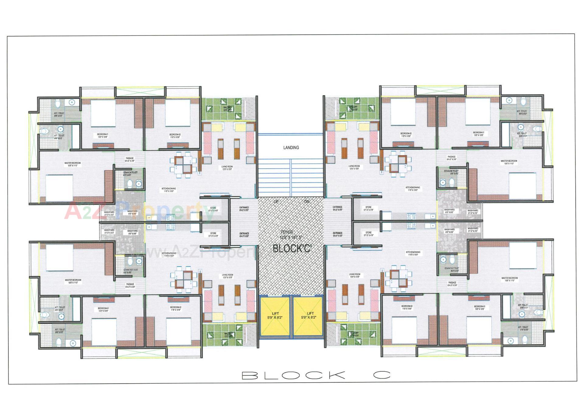 Layout of real estate project Shyam Heights located at Ahmedabad, Ahmedabad, Gujarat