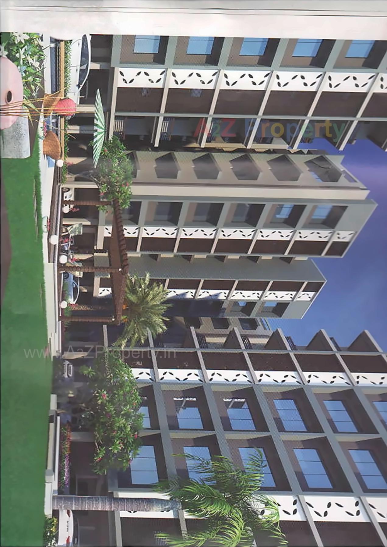 3D Elevation of real estate project Shyam Hill located at Sanand, Ahmedabad, Gujarat