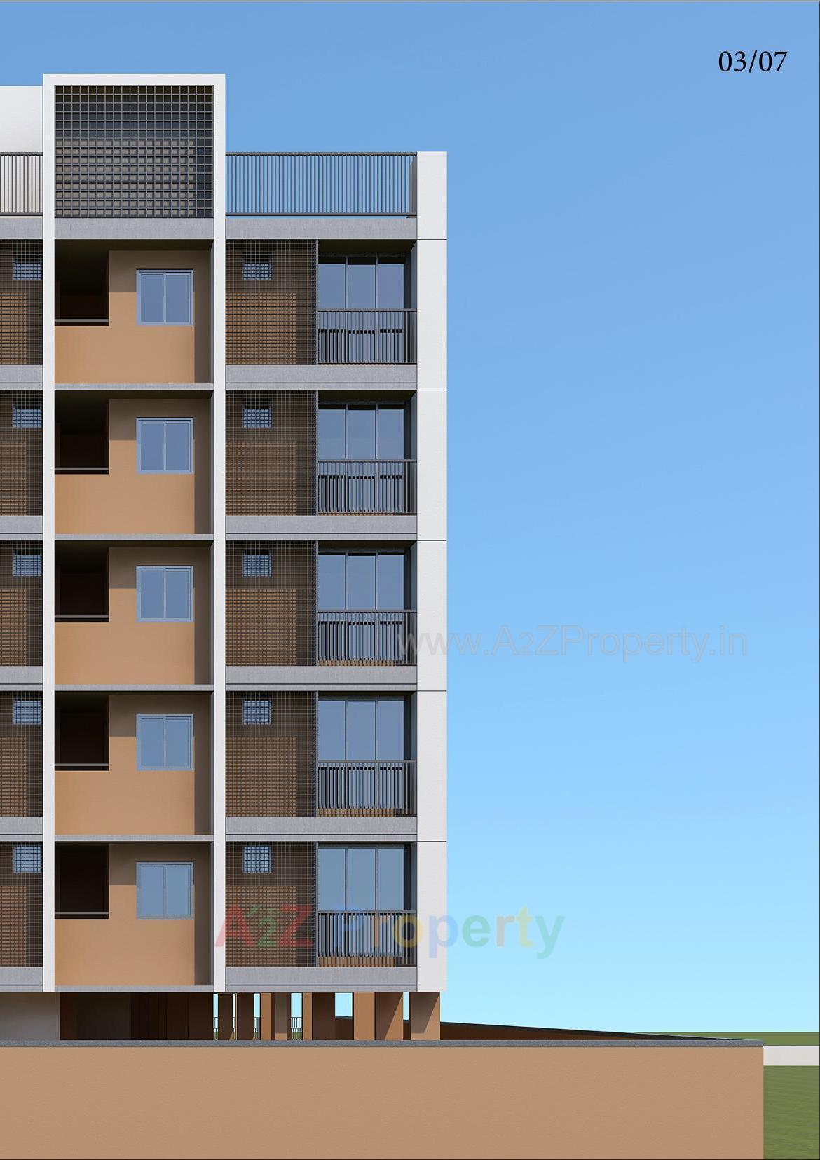 3D Elevation of real estate project Shyam Parijaat located at Narol, Ahmedabad, Gujarat