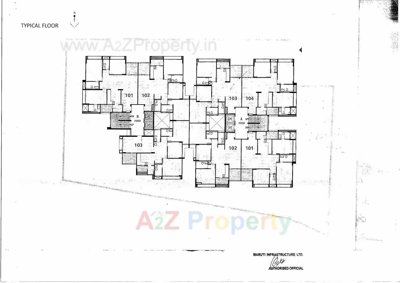 Layout of real estate project Shyam Residency located at Vejalpur, Ahmedabad, Gujarat