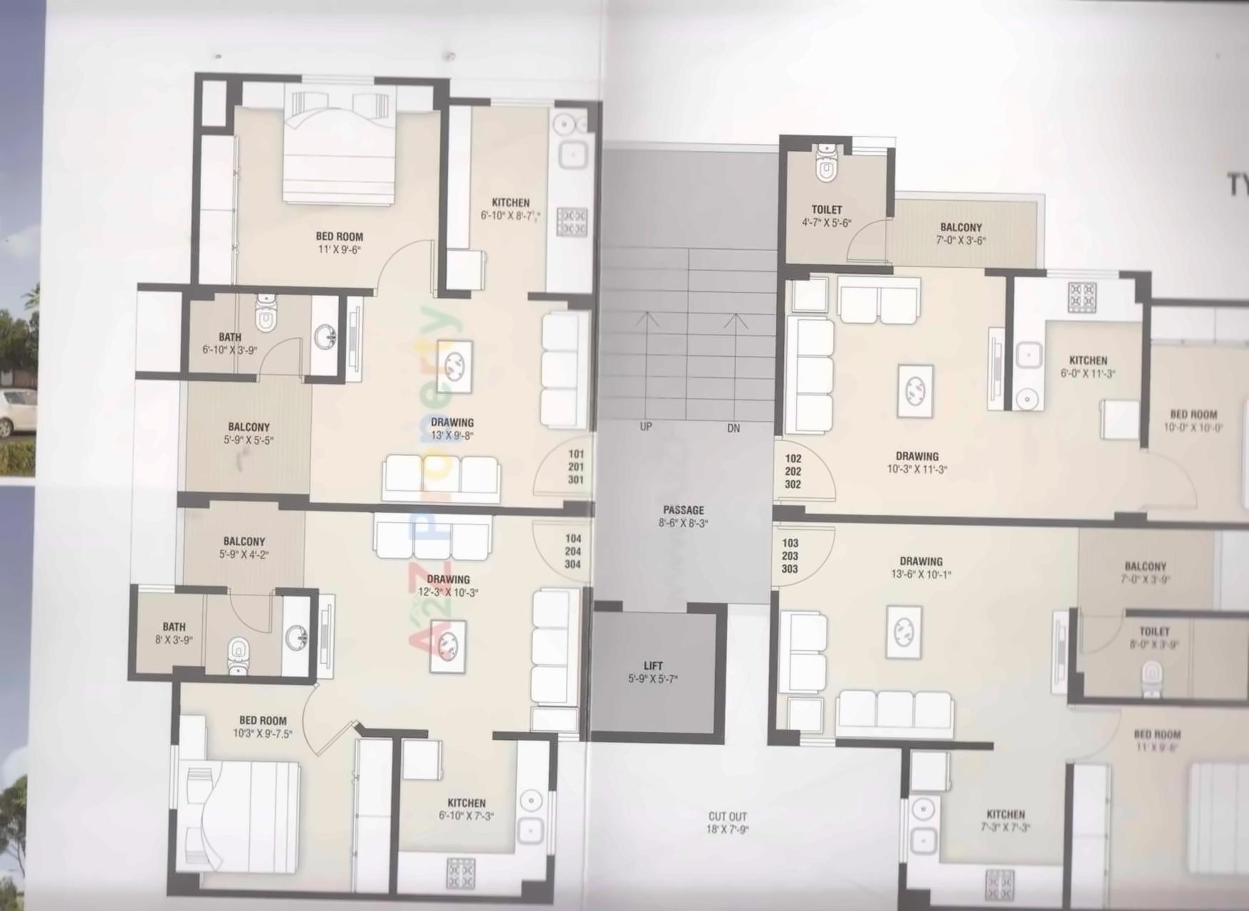 Layout of real estate project Shyam Residency located at Kalupur, Ahmedabad, Gujarat