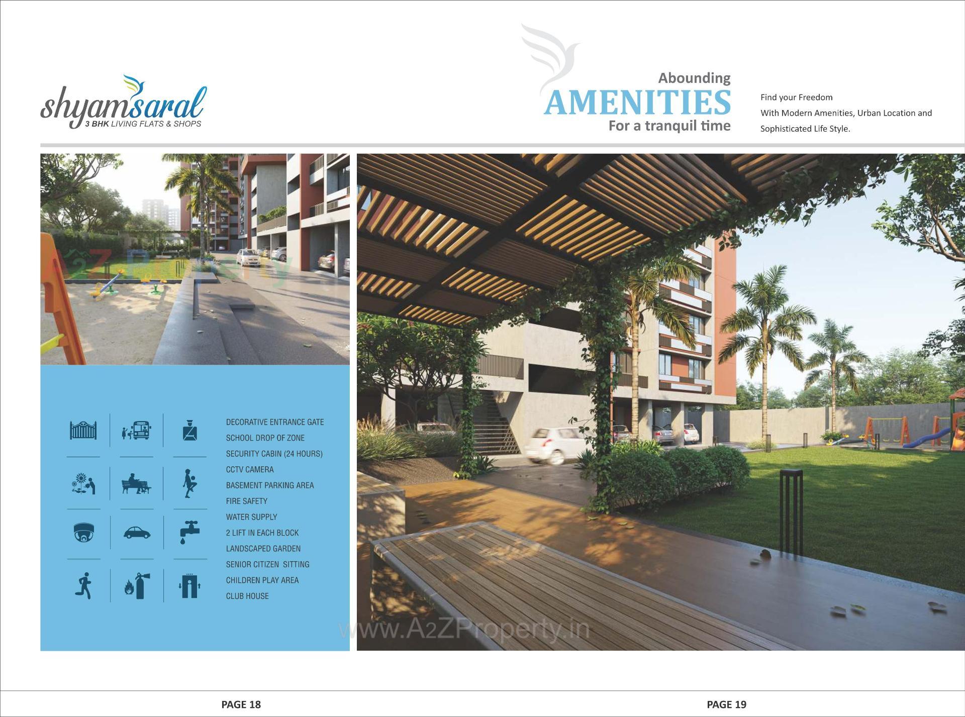 3D Elevation of real estate project Shyam Saral located at Ahmedabad, Ahmedabad, Gujarat