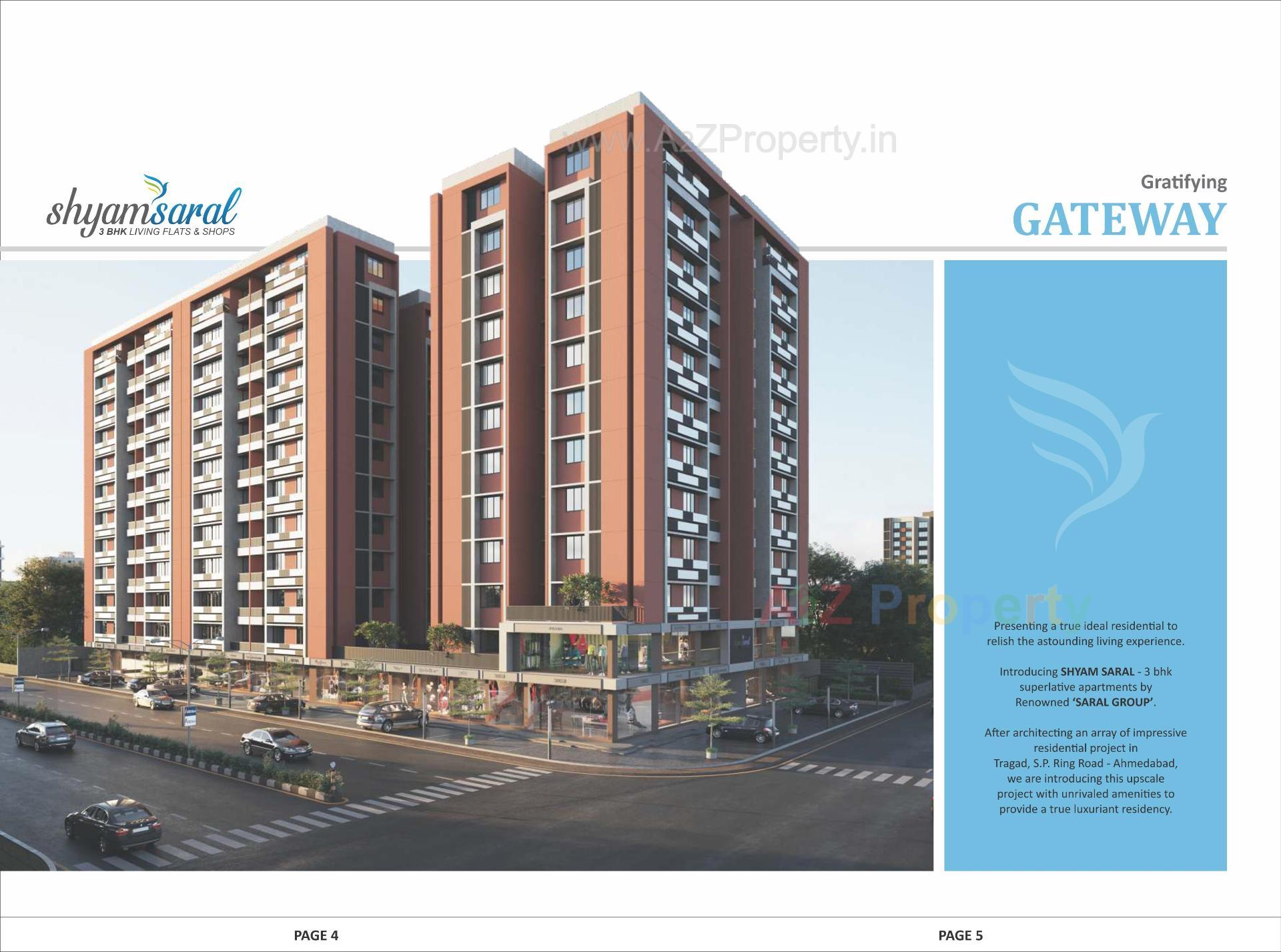 3D Elevation of real estate project Shyam Saral located at Ahmedabad, Ahmedabad, Gujarat