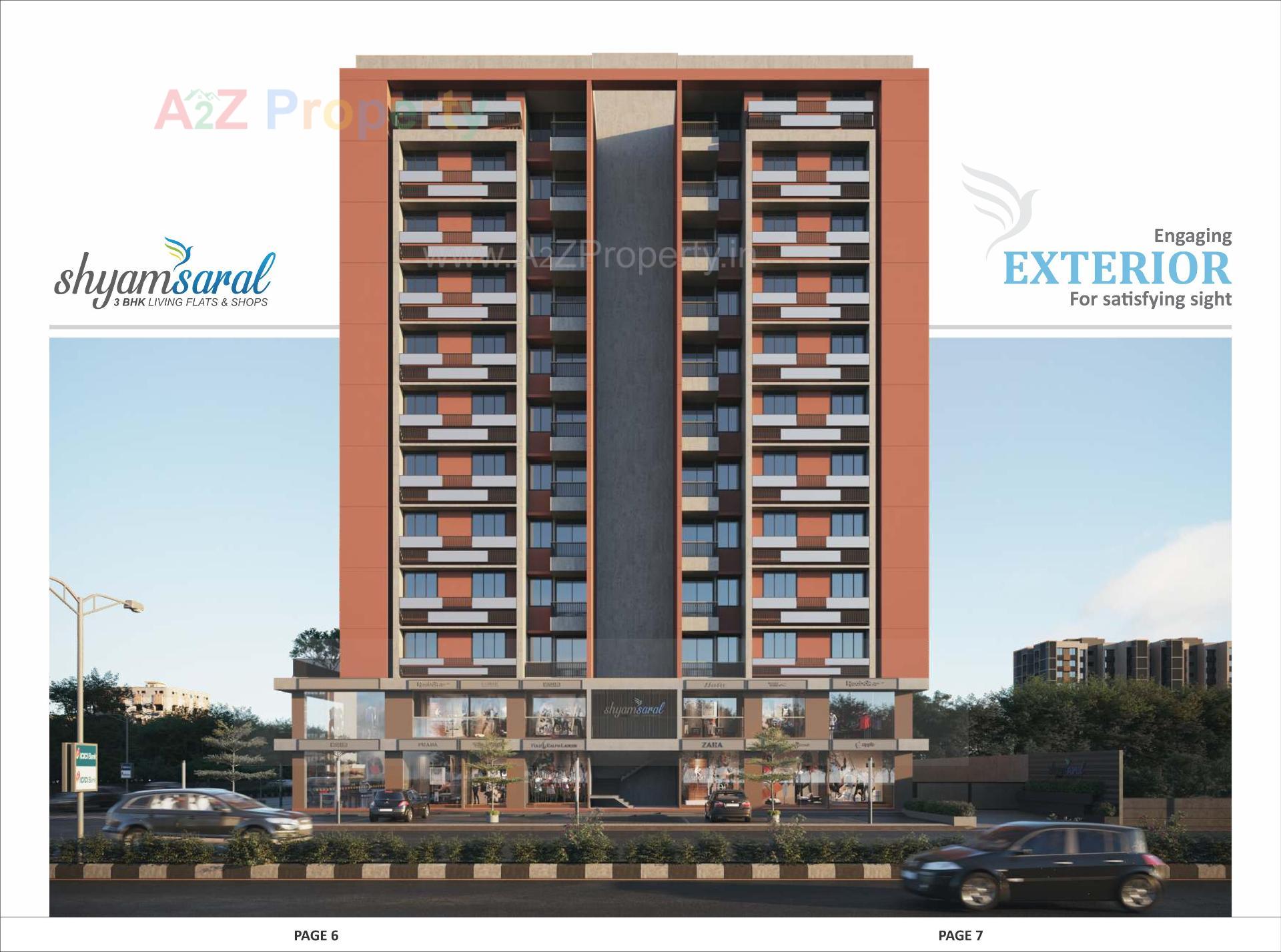 3D Elevation of real estate project Shyam Saral located at Ahmedabad, Ahmedabad, Gujarat