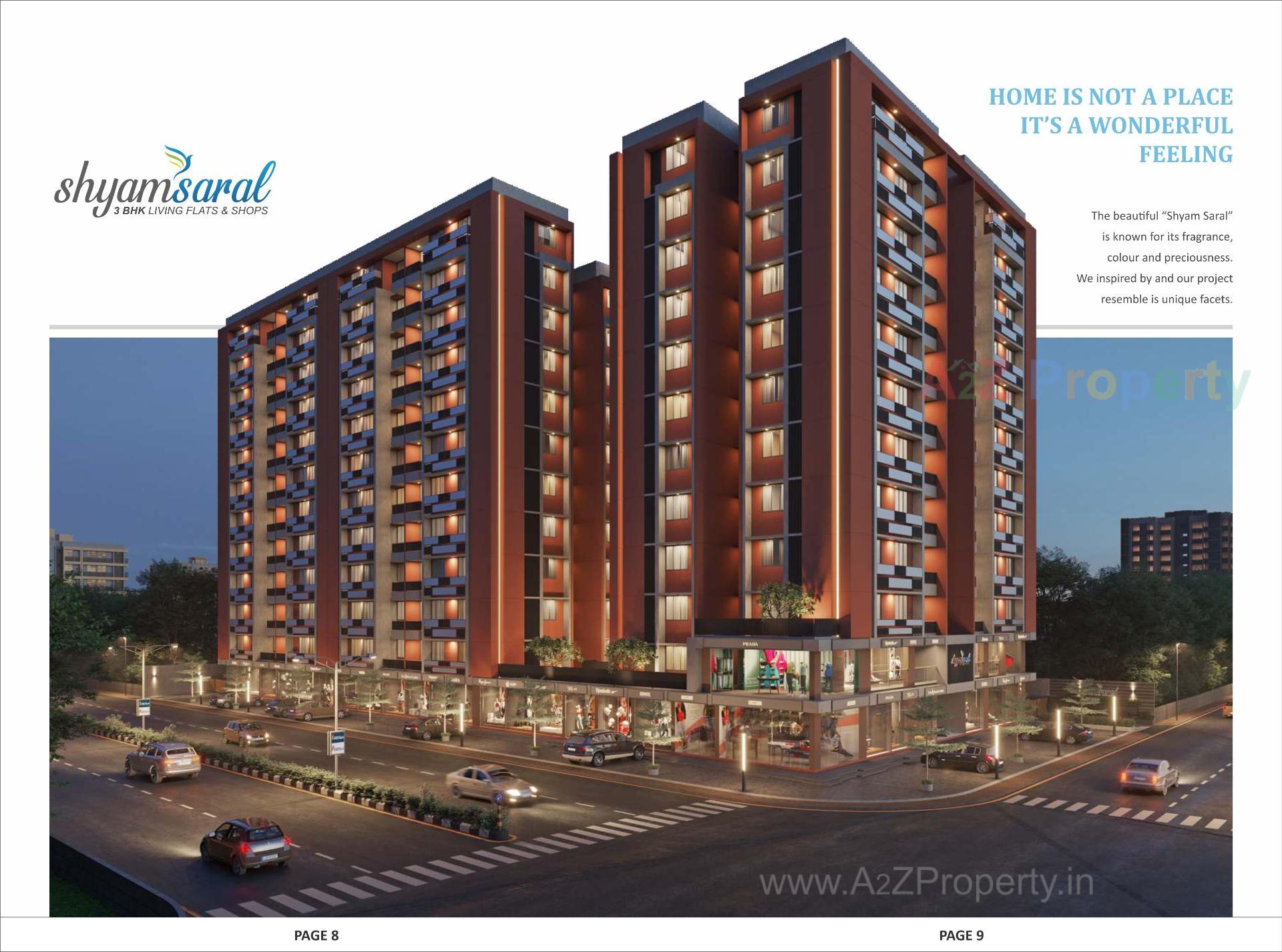 3D Elevation of real estate project Shyam Saral located at Ahmedabad, Ahmedabad, Gujarat