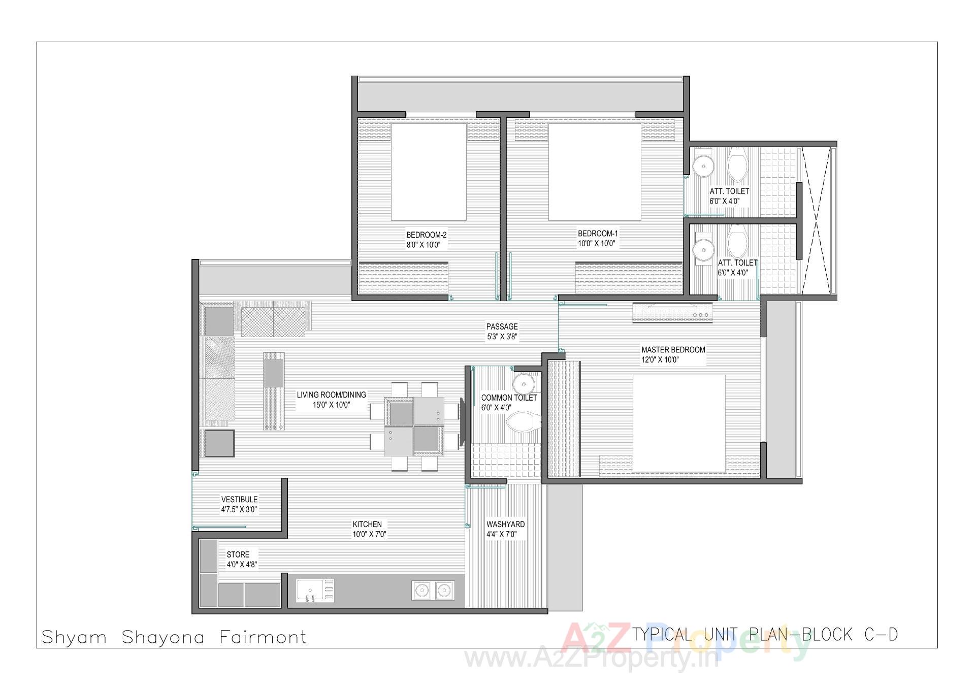 Layout of real estate project Shyam Shayona Fairmont located at Chandlodia, Ahmedabad, Gujarat