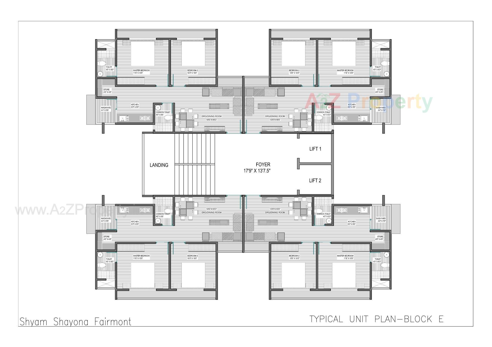 Layout of real estate project Shyam Shayona Fairmont located at Chandlodia, Ahmedabad, Gujarat