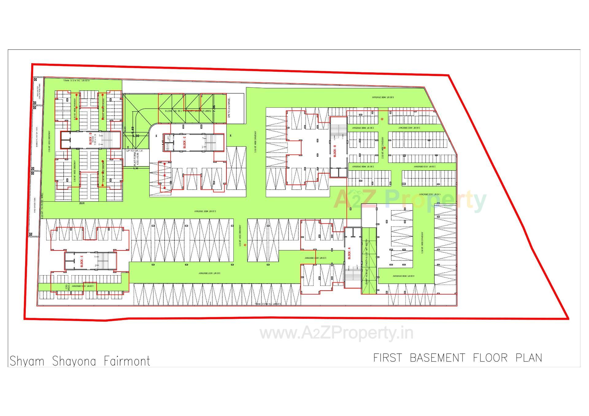 Layout of real estate project Shyam Shayona Fairmont located at Chandlodia, Ahmedabad, Gujarat