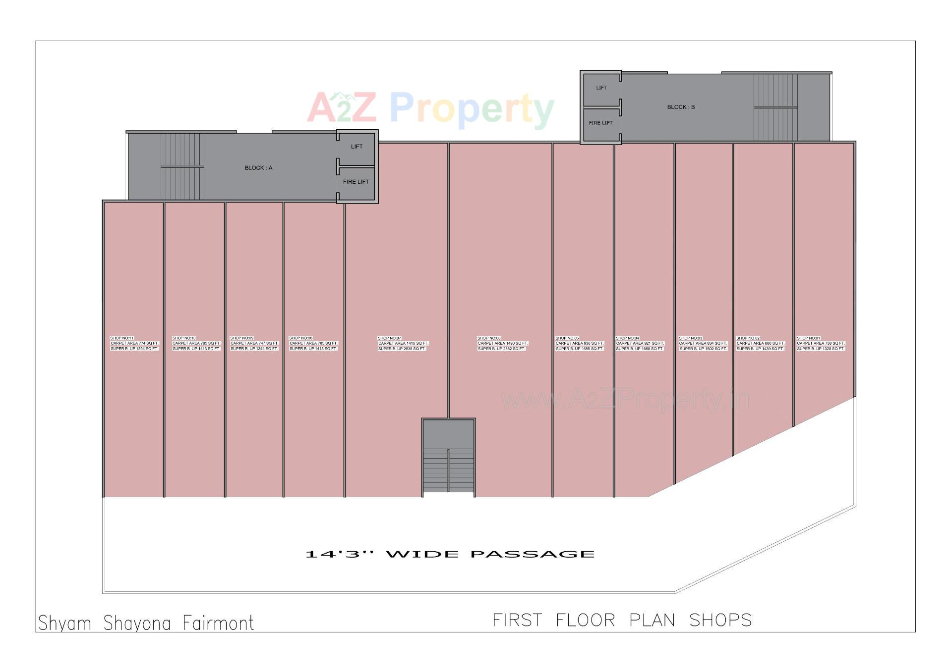 Layout of real estate project Shyam Shayona Fairmont located at Chandlodia, Ahmedabad, Gujarat