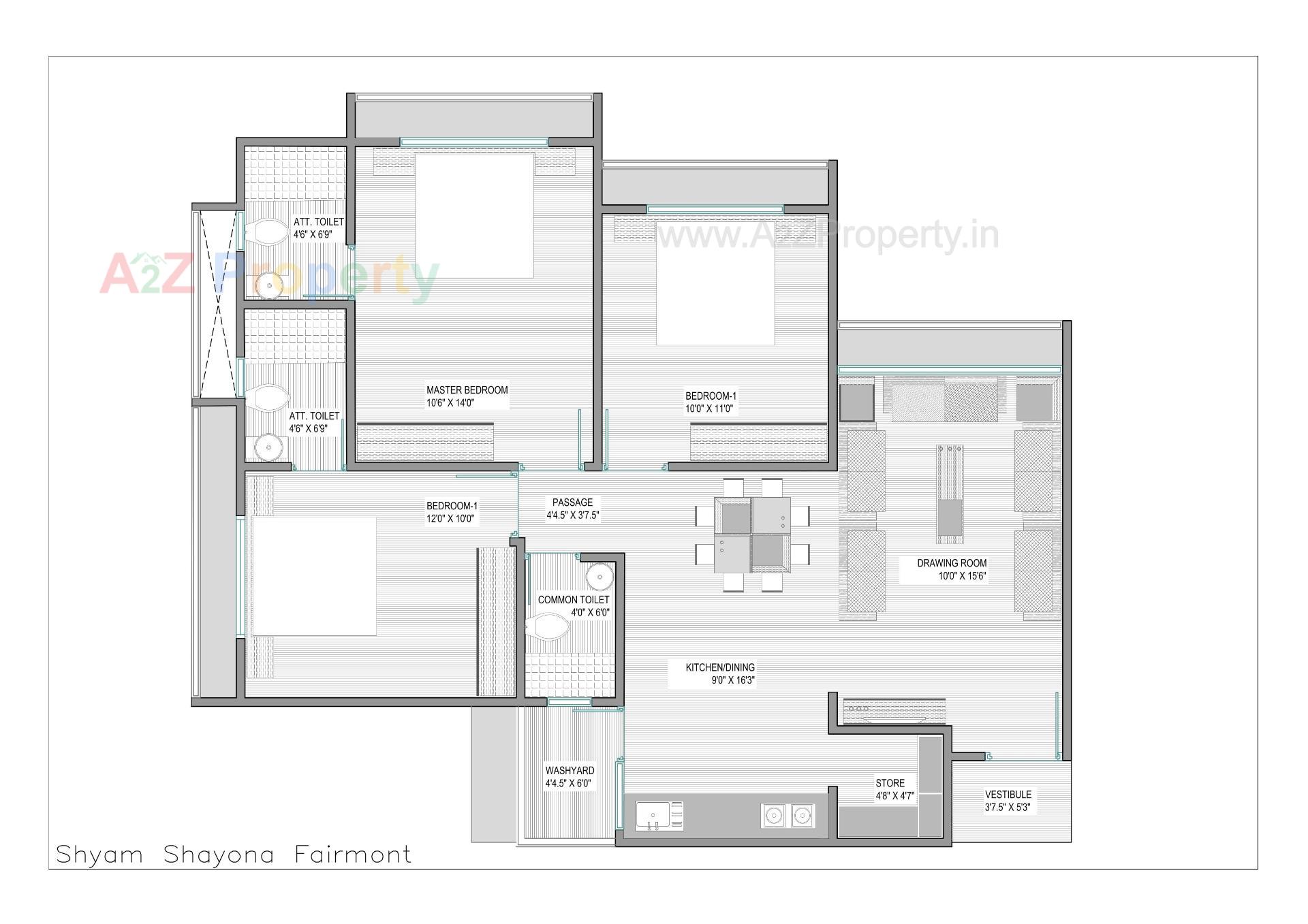 Layout of real estate project Shyam Shayona Fairmont located at Chandlodia, Ahmedabad, Gujarat