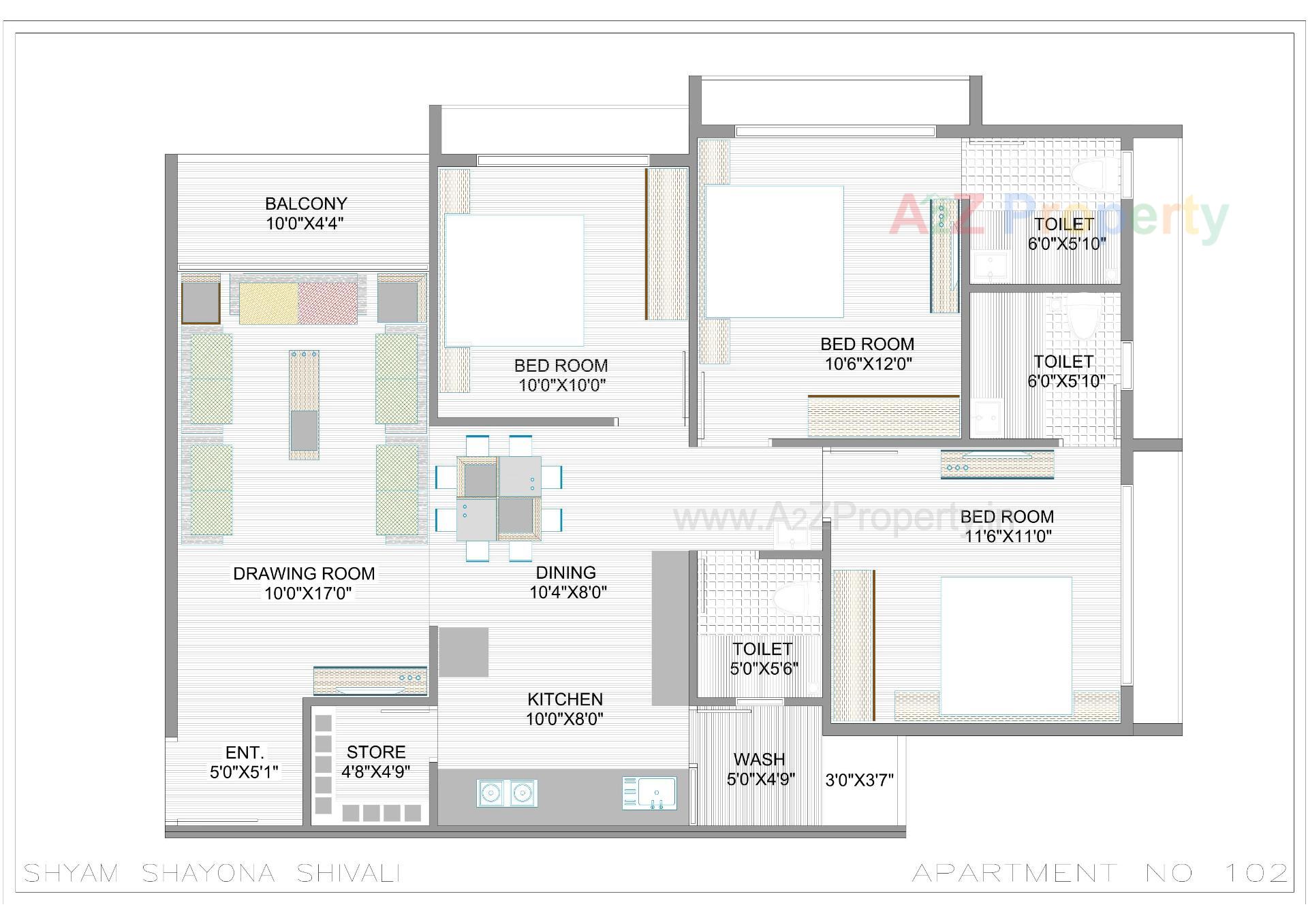 Layout of real estate project Shyam Shayona Shivali located at Ahmedabad, Ahmedabad, Gujarat