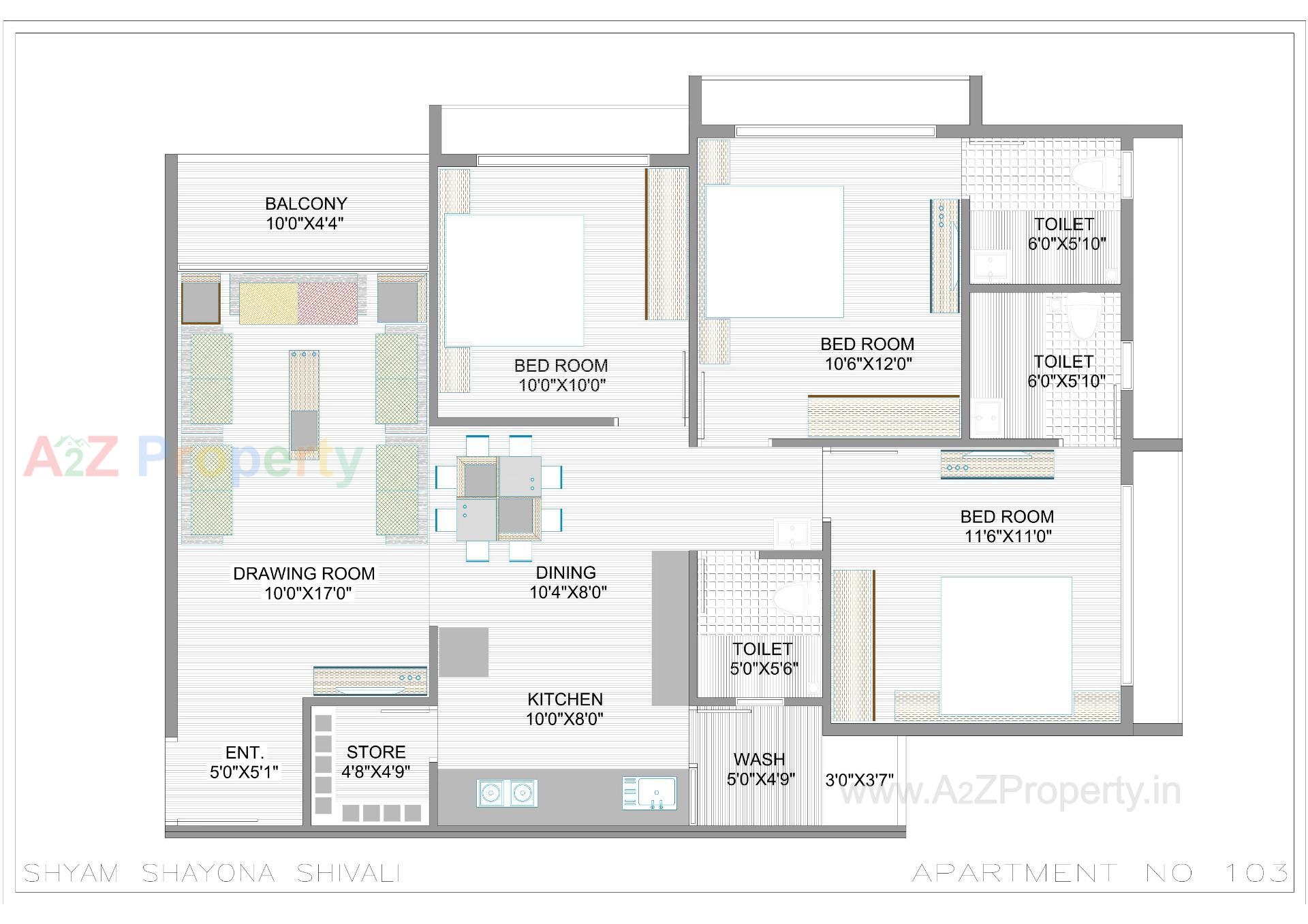 Layout of real estate project Shyam Shayona Shivali located at Ahmedabad, Ahmedabad, Gujarat