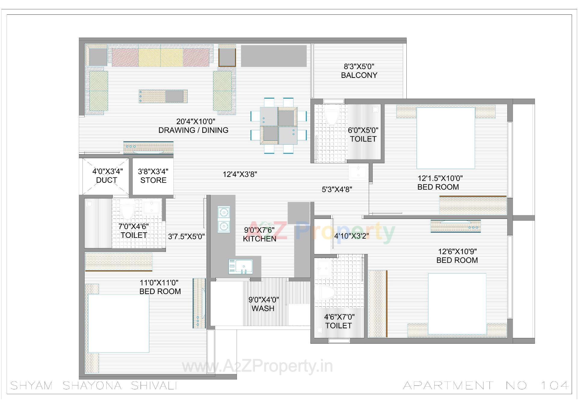 Layout of real estate project Shyam Shayona Shivali located at Ahmedabad, Ahmedabad, Gujarat