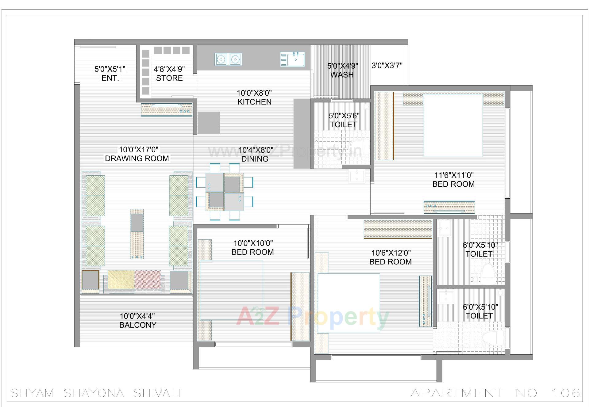 Layout of real estate project Shyam Shayona Shivali located at Ahmedabad, Ahmedabad, Gujarat