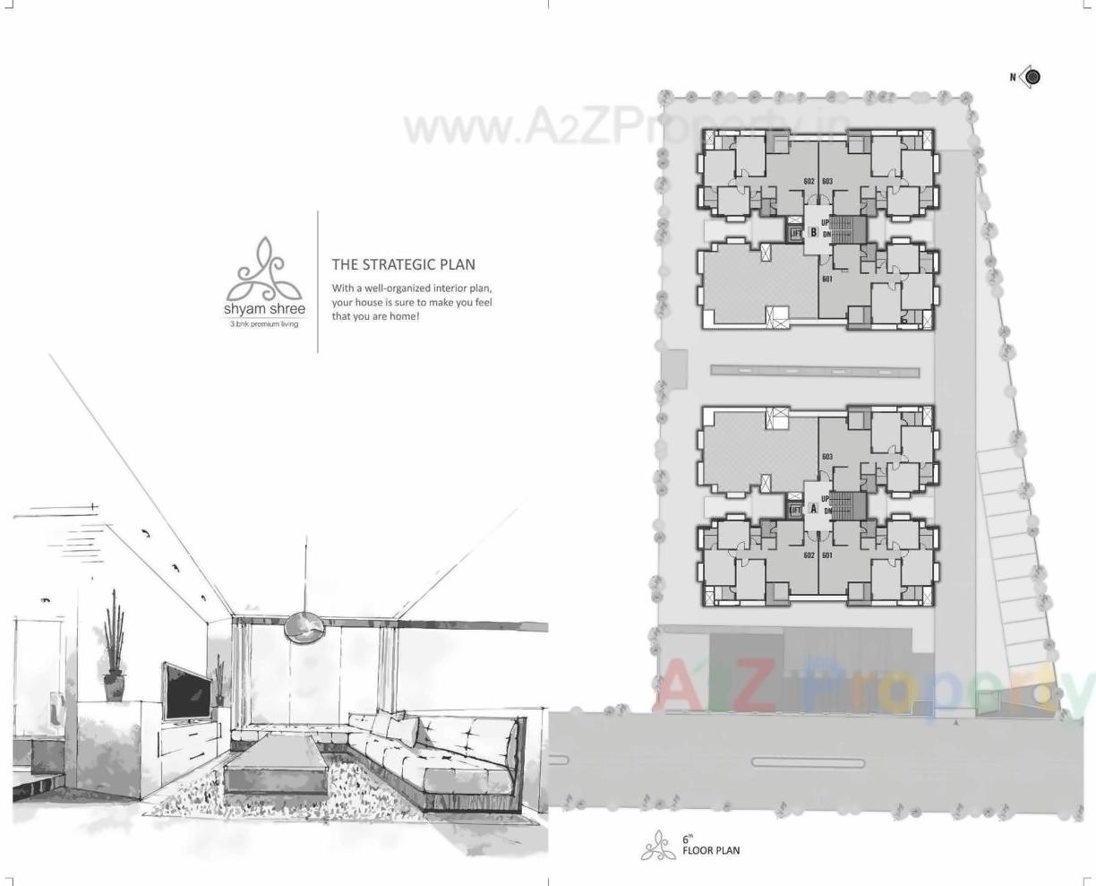Layout of real estate project Shyam Shree located at Motera, Ahmedabad, Gujarat
