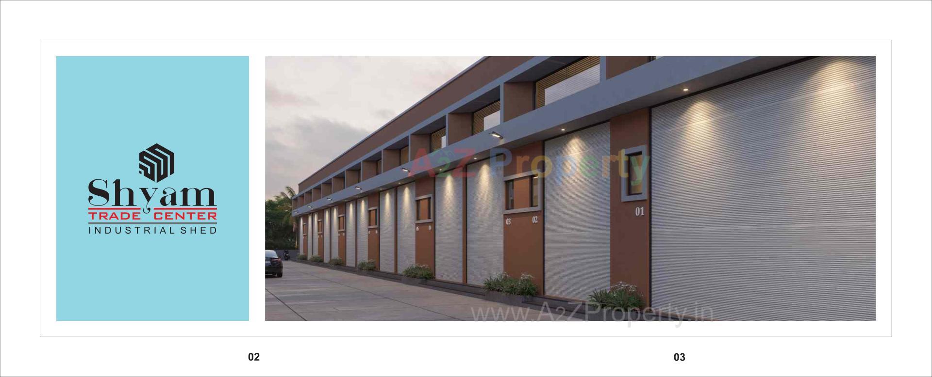 3D Elevation of real estate project Shyam Trade Center located at Kathwada, Ahmedabad, Gujarat