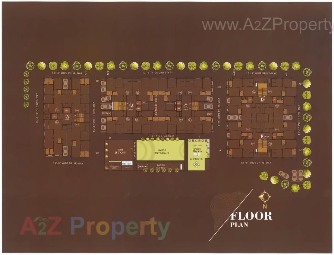 Layout of real estate project Shyam Vihar located at Naroda, Ahmedabad, Gujarat