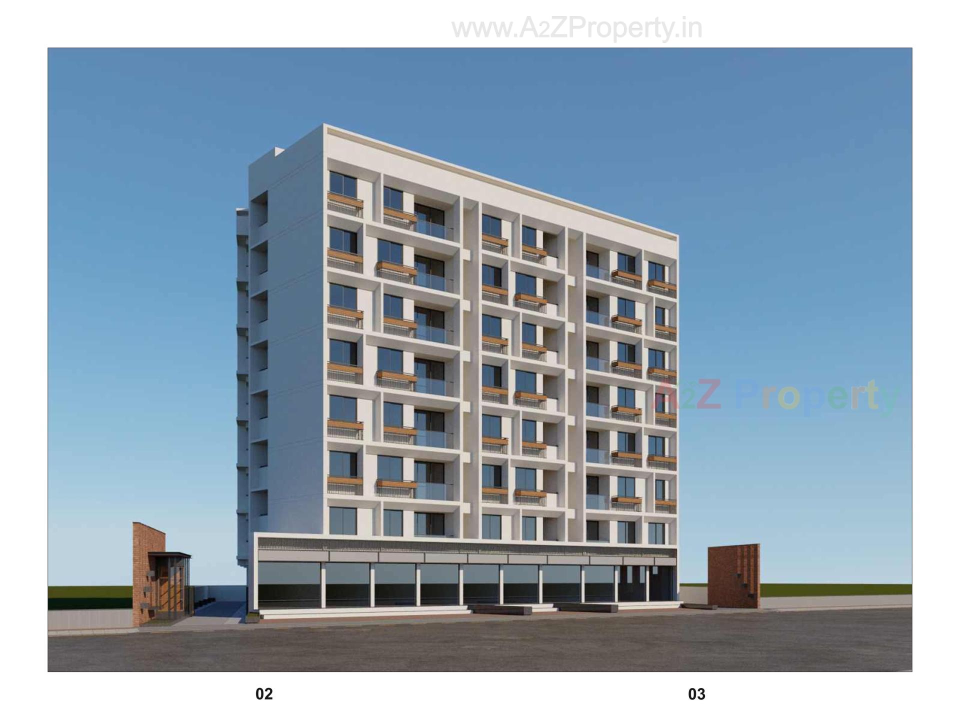 3D Elevation of real estate project Shyam Vihar located at Kathwada, Ahmedabad, Gujarat