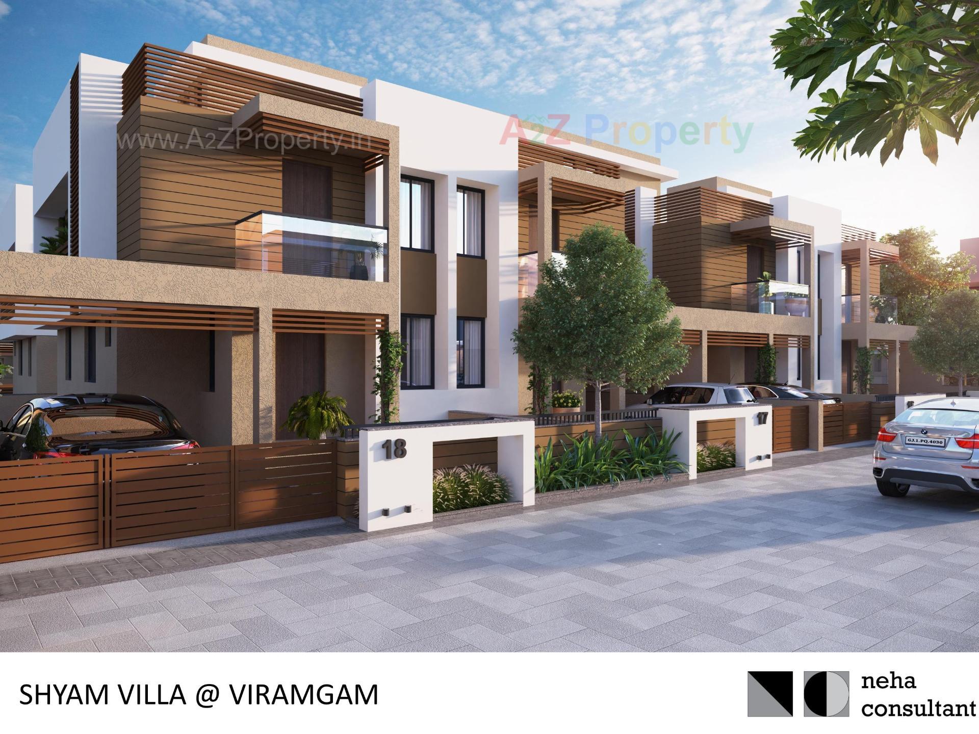 3D Elevation of real estate project Shyam Villa located at Viramgam, Ahmedabad, Gujarat