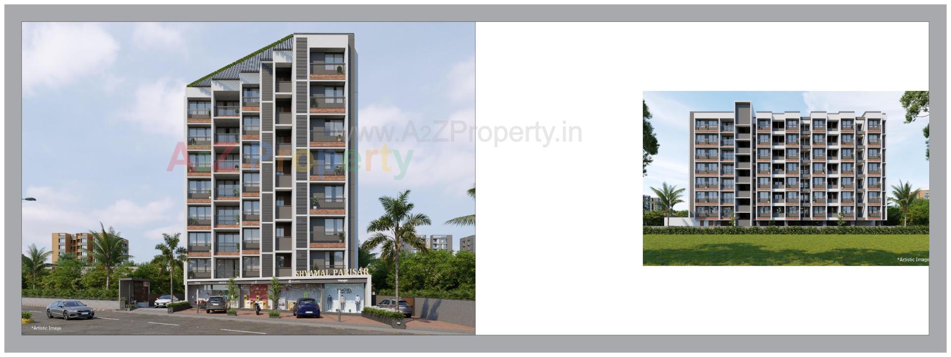 3D Elevation of real estate project Shyamal Parisar located at Kathwada, Ahmedabad, Gujarat