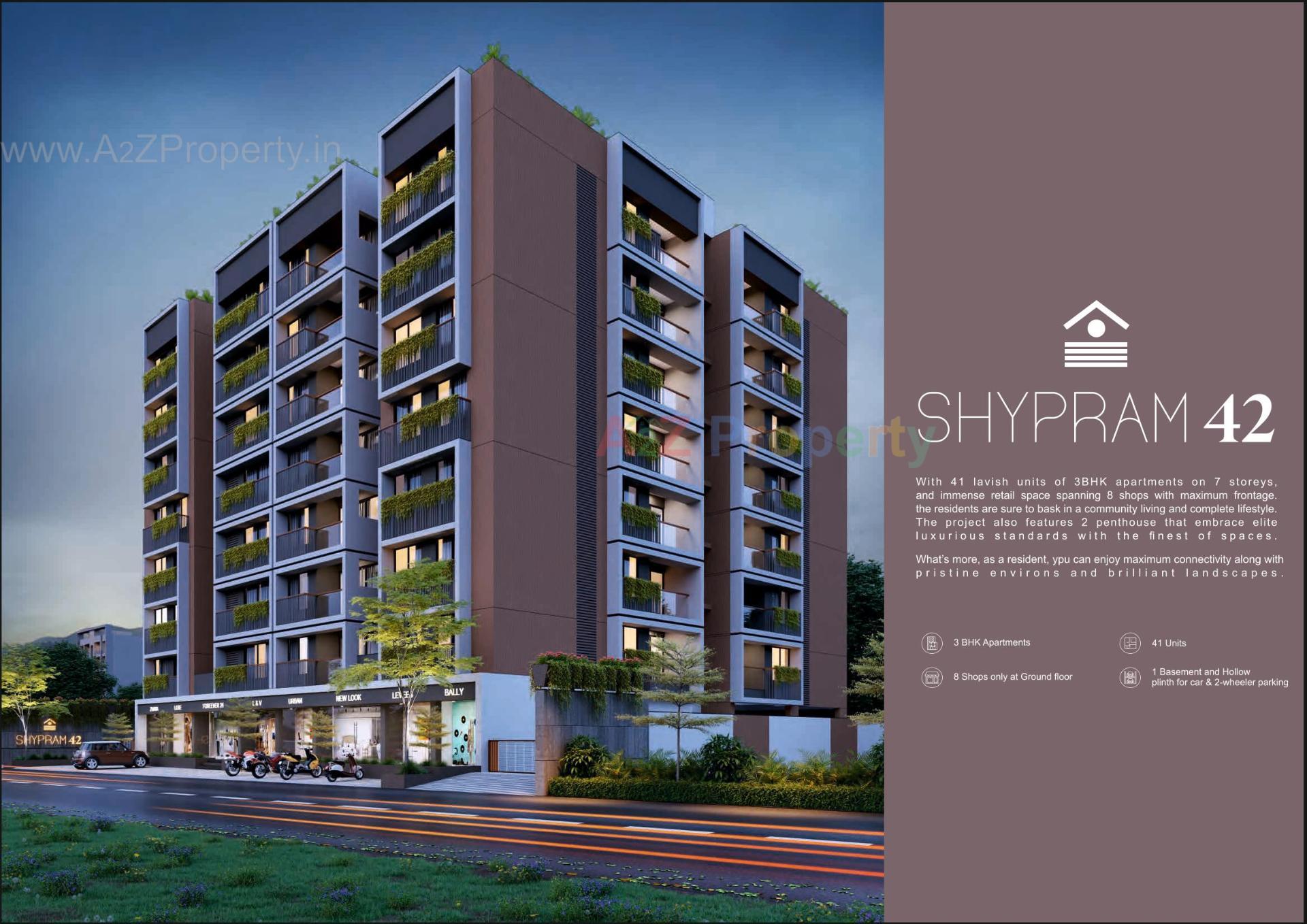 3D Elevation of real estate project Shypram located at Shilaj, Ahmedabad, Gujarat