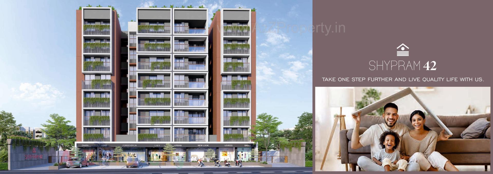 3D Elevation of real estate project Shypram located at Shilaj, Ahmedabad, Gujarat