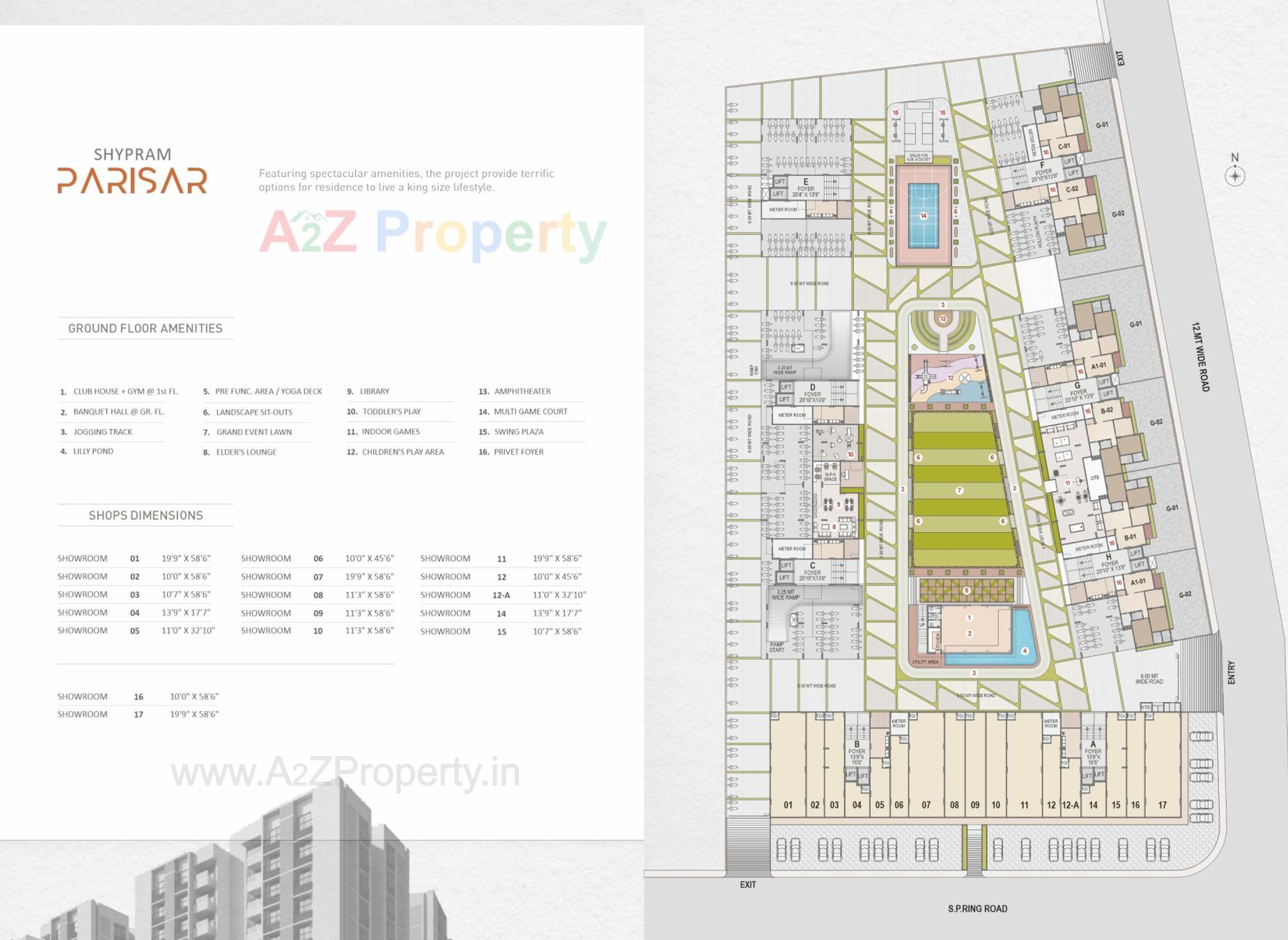 Layout of real estate project Shypram Parisar located at Ognaj, Ahmedabad, Gujarat
