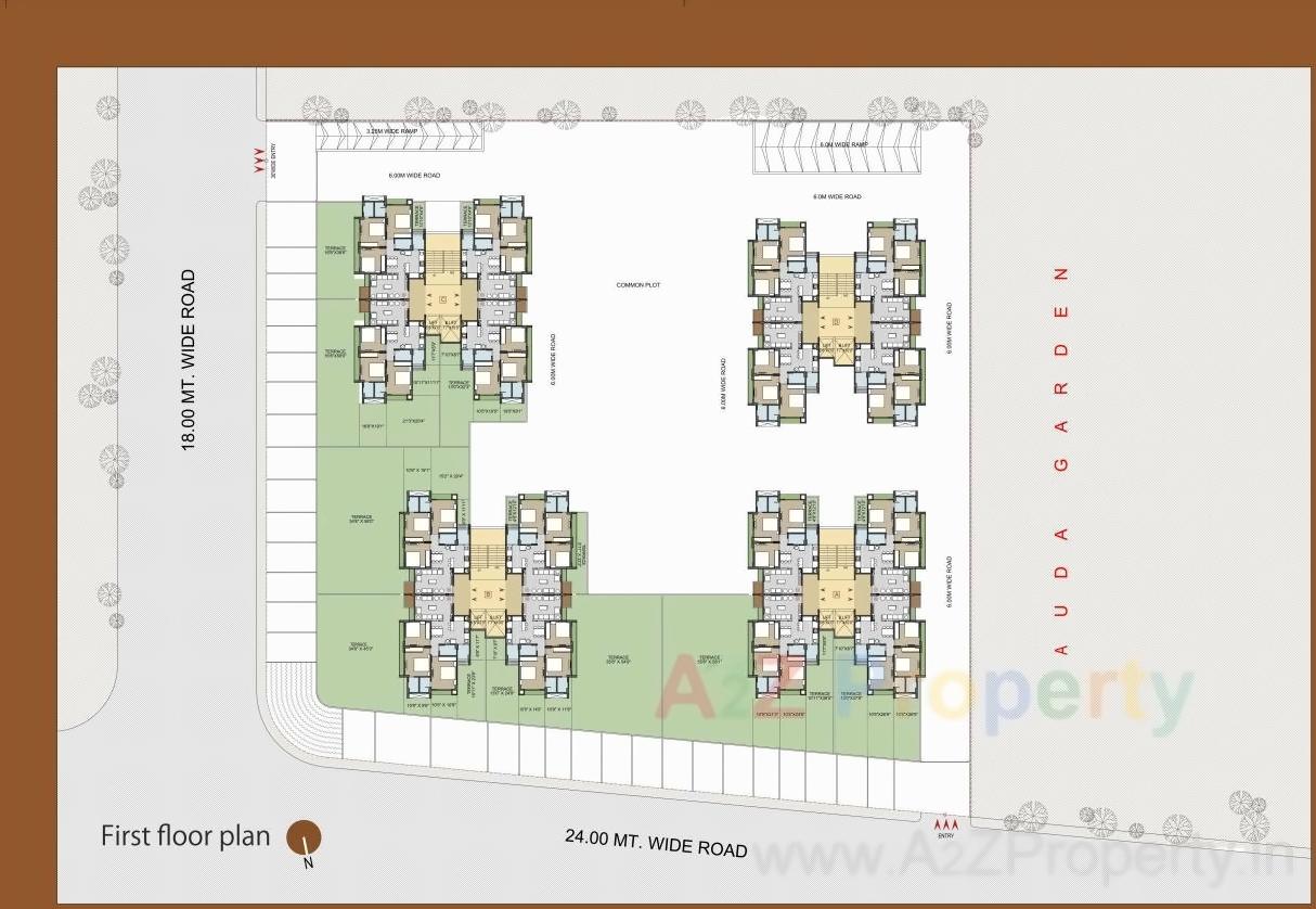 Layout of real estate project Shypram located at Ghuma, Ahmedabad, Gujarat