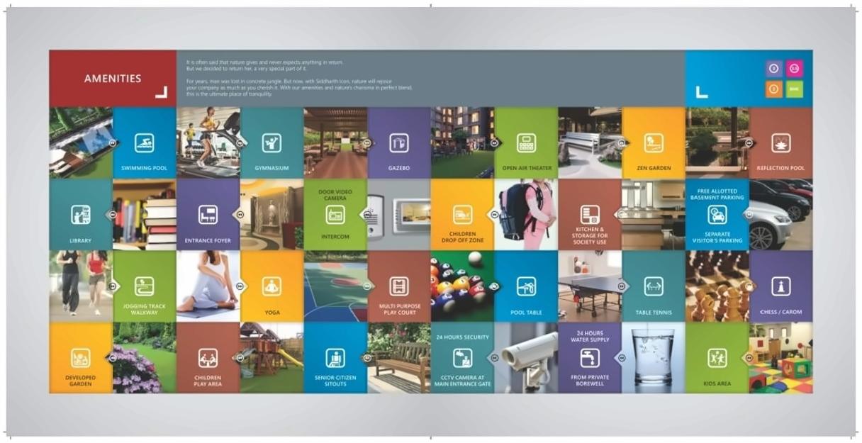 Layout of real estate project Siddharth Icon located at Tragad, Ahmedabad, Gujarat