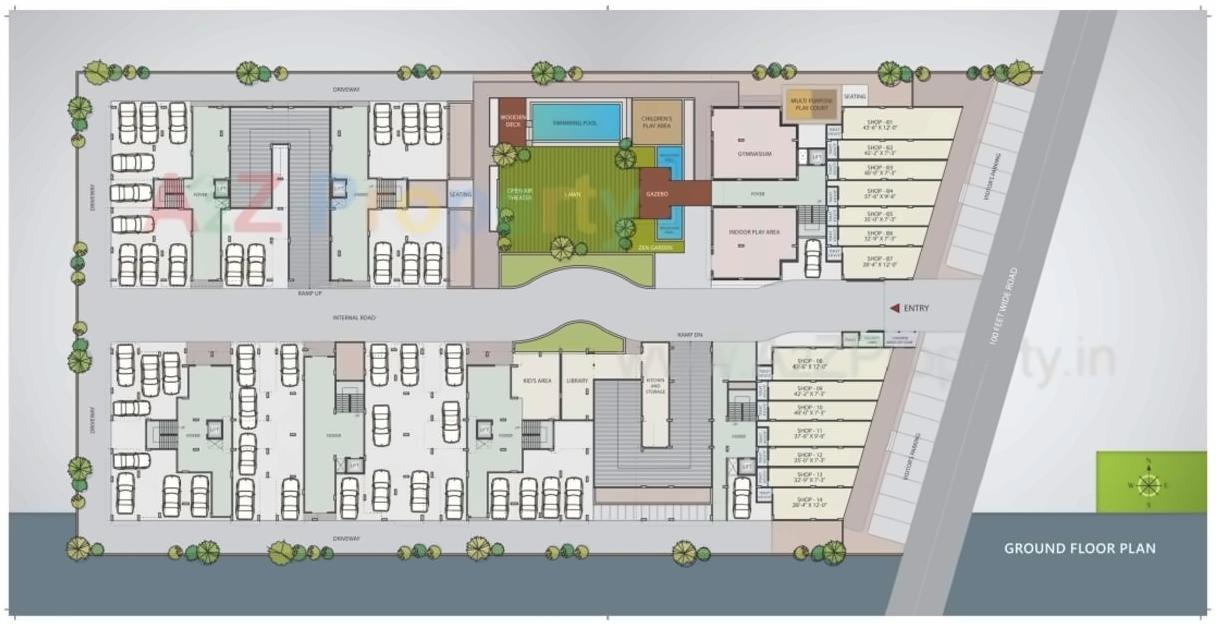 Layout of real estate project Siddharth Icon located at Tragad, Ahmedabad, Gujarat