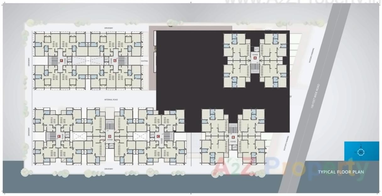Layout of real estate project Siddharth Icon located at Tragad, Ahmedabad, Gujarat