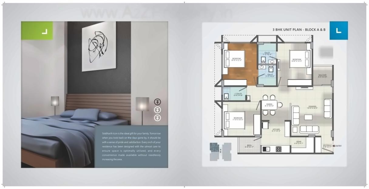 Layout of real estate project Siddharth Icon located at Tragad, Ahmedabad, Gujarat
