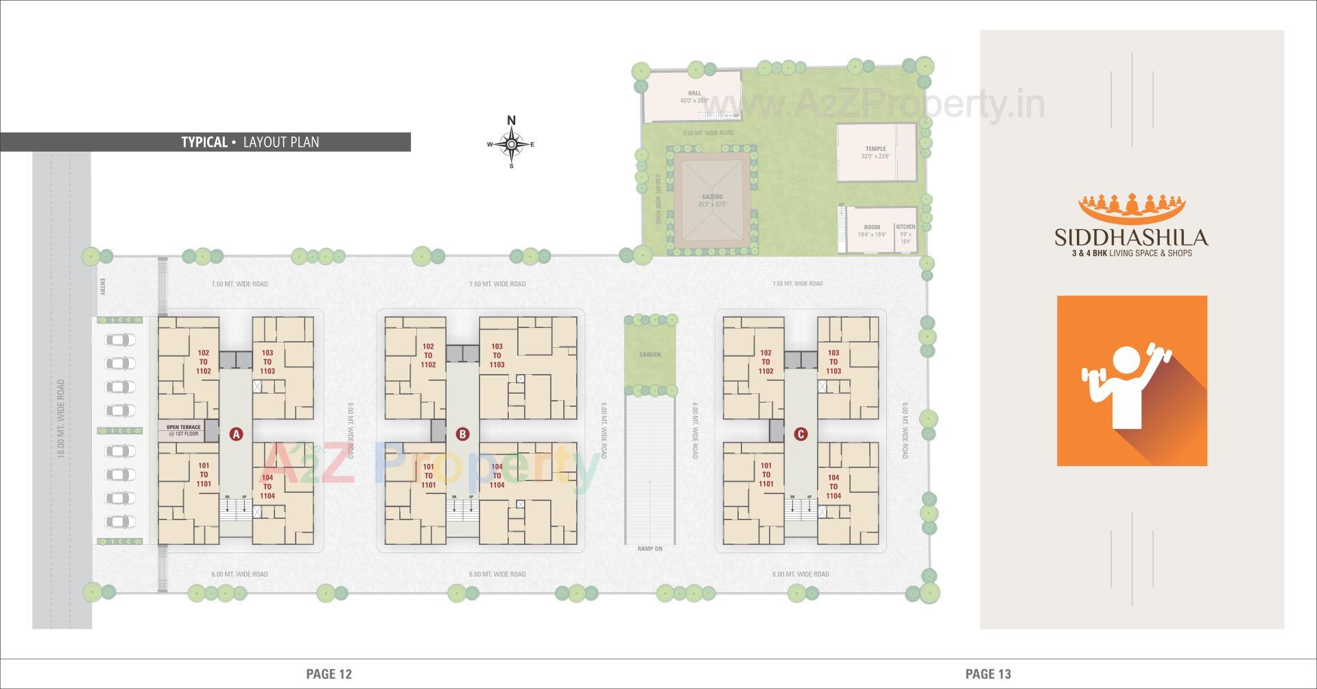 Layout of real estate project Siddhashila located at Nikol, Ahmedabad, Gujarat
