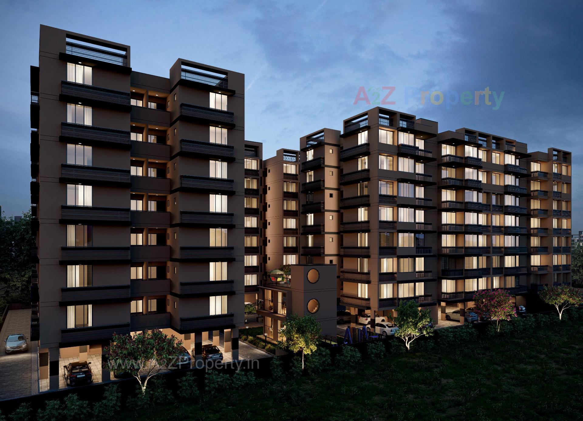 3D Elevation of real estate project Siddhi Greens located at Lambha, Ahmedabad, Gujarat