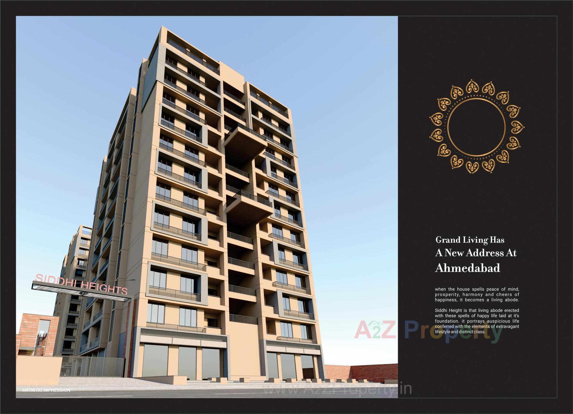 3D Elevation of real estate project Siddhi Heights located at Chiloda--naroda, Ahmedabad, Gujarat