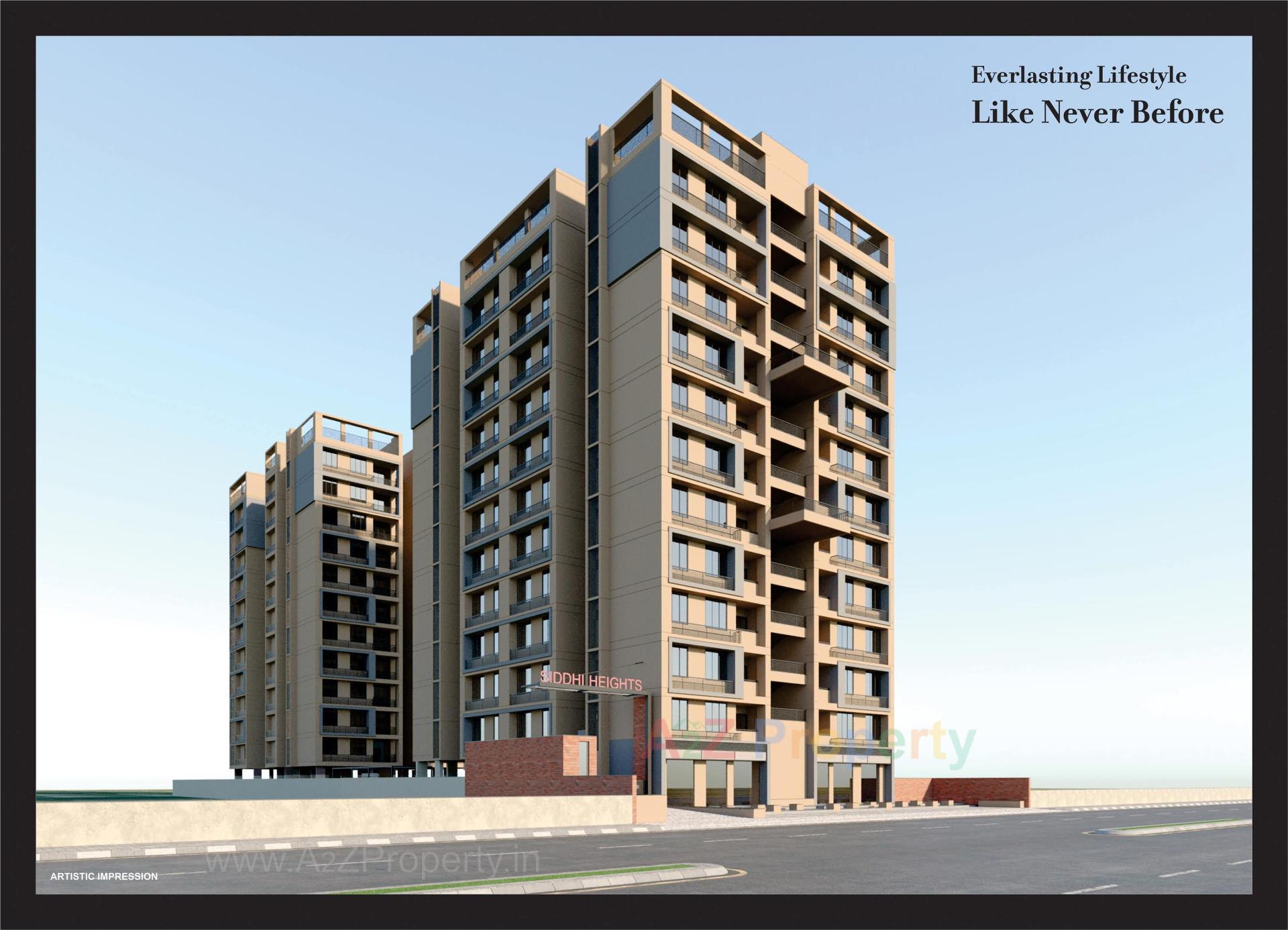 3D Elevation of real estate project Siddhi Heights located at Chiloda--naroda, Ahmedabad, Gujarat