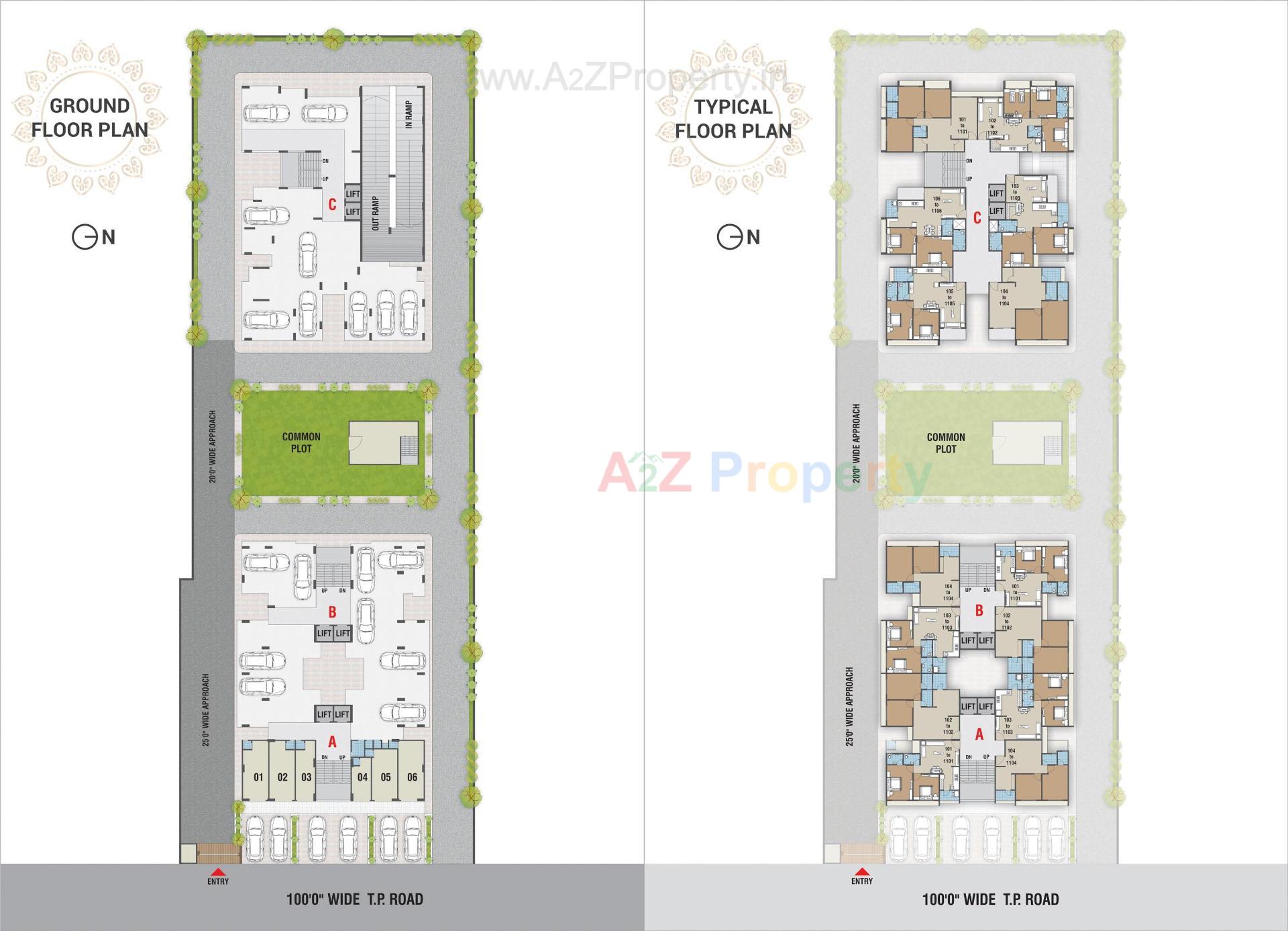 Layout of real estate project Siddhi Heights located at Chiloda--naroda, Ahmedabad, Gujarat
