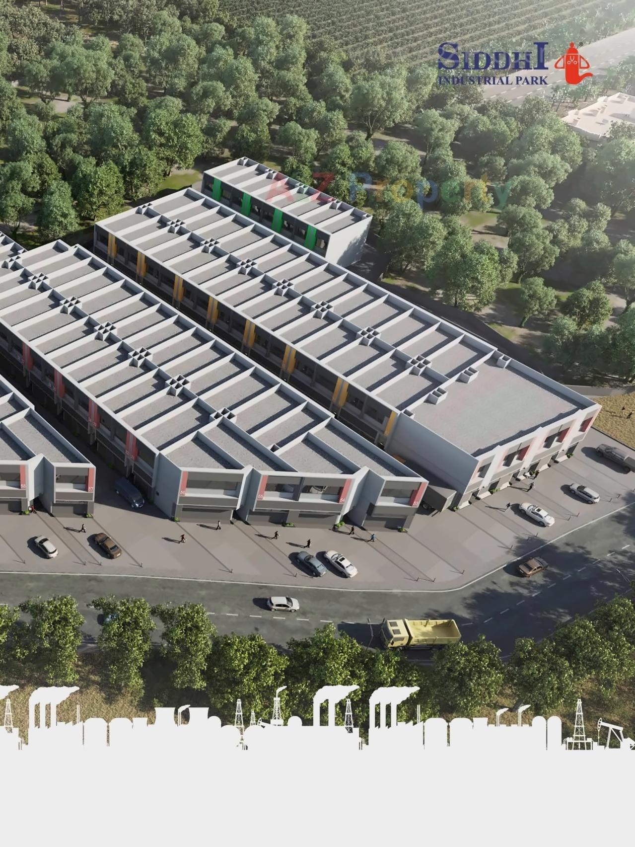 3D Elevation of real estate project Siddhi Industrial Park located at Dariyapur, Ahmedabad, Gujarat