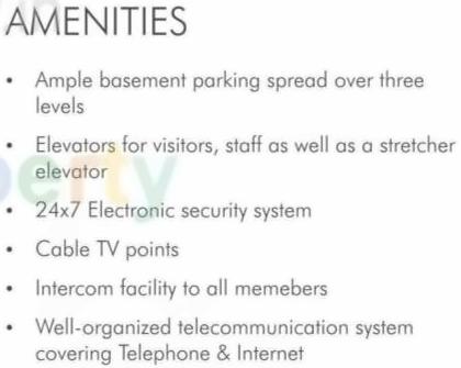 Amenities of Siddhi Vinayak Arcade