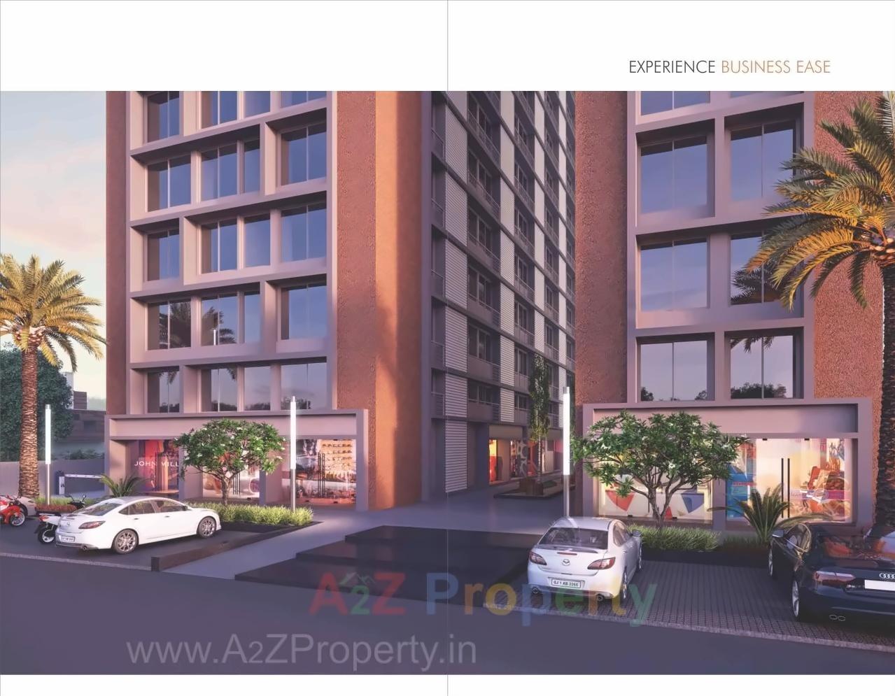 3D Elevation of real estate project Siddhi Vinayak Arcade located at Makarba, Ahmedabad, Gujarat