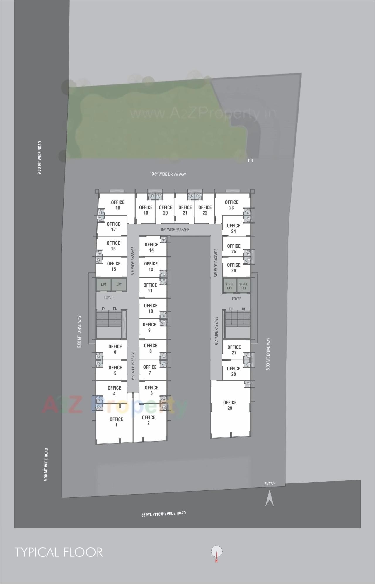 Layout of real estate project Siddhi Vinayak Arcade located at Makarba, Ahmedabad, Gujarat