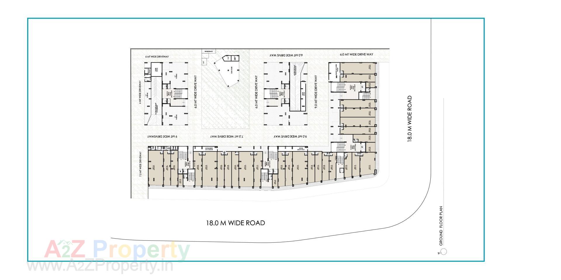 Layout of real estate project Siddhipriya Imperial located at Ghuma, Ahmedabad, Gujarat