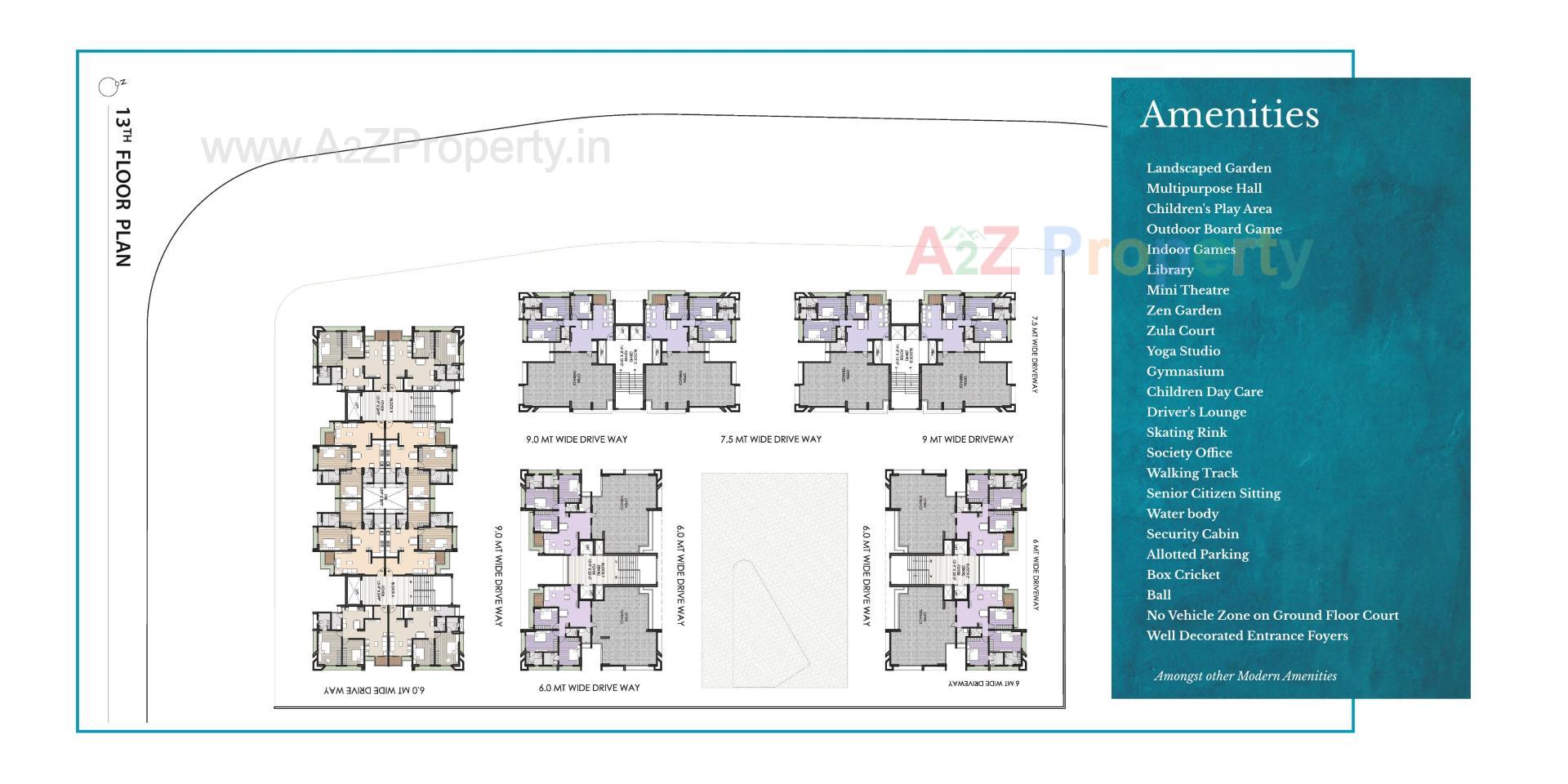 Layout of real estate project Siddhipriya Imperial located at Ghuma, Ahmedabad, Gujarat