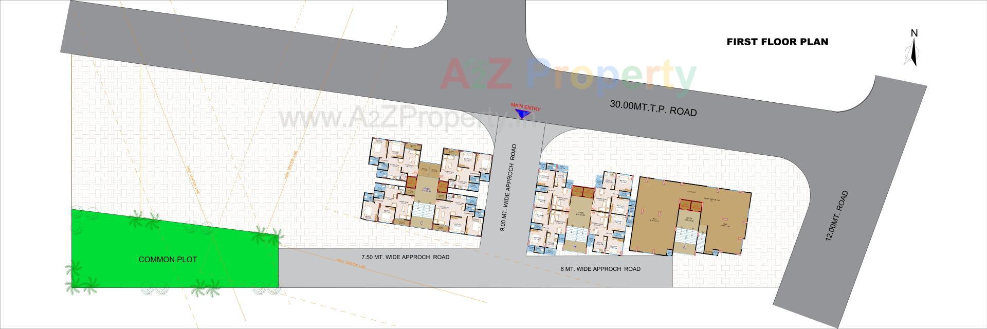Layout of real estate project Siddhivinayak Heights located at Nana-chiloda, Ahmedabad, Gujarat