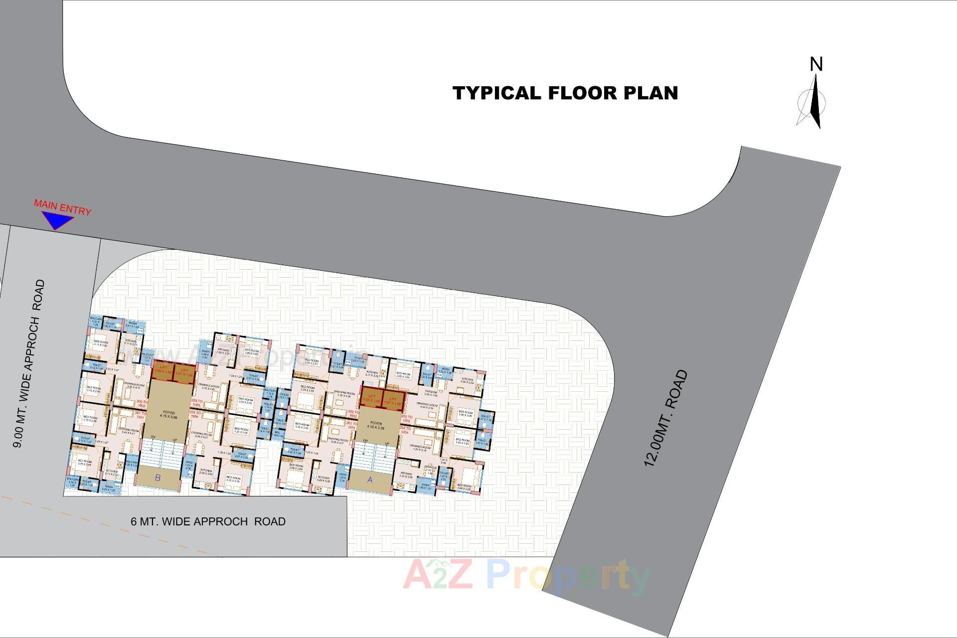 Layout of real estate project Siddhivinayak Heights located at Nana-chiloda, Ahmedabad, Gujarat