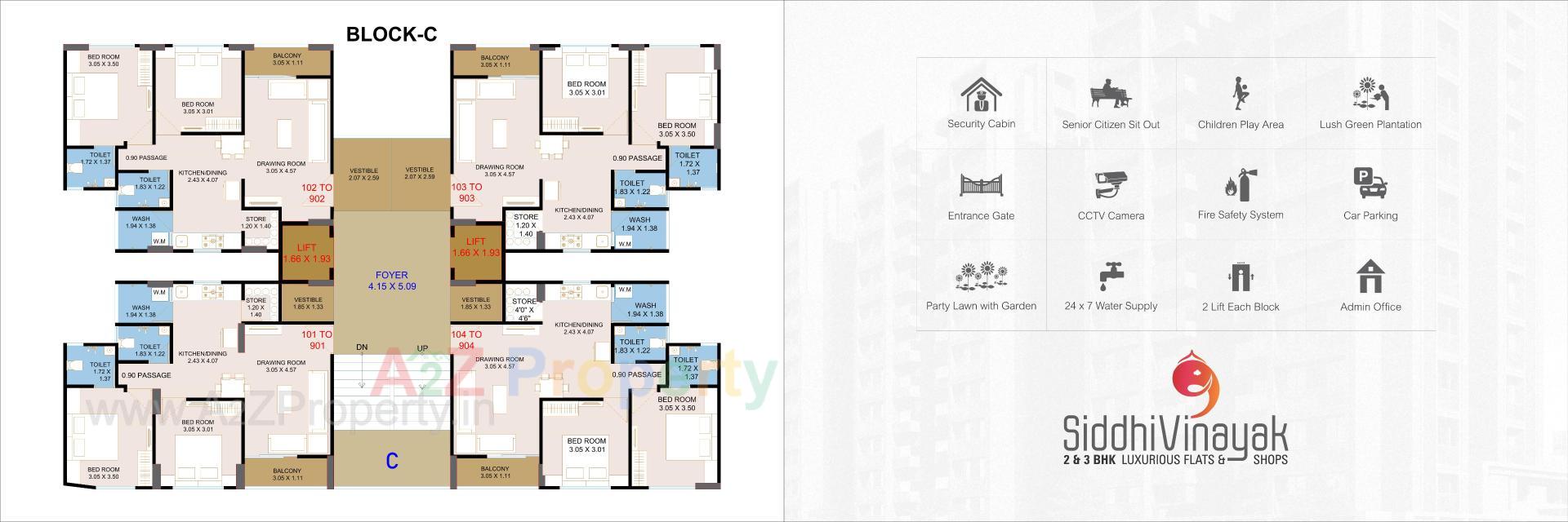 Layout of real estate project Siddhivinayak Heights located at Nana-chiloda, Ahmedabad, Gujarat