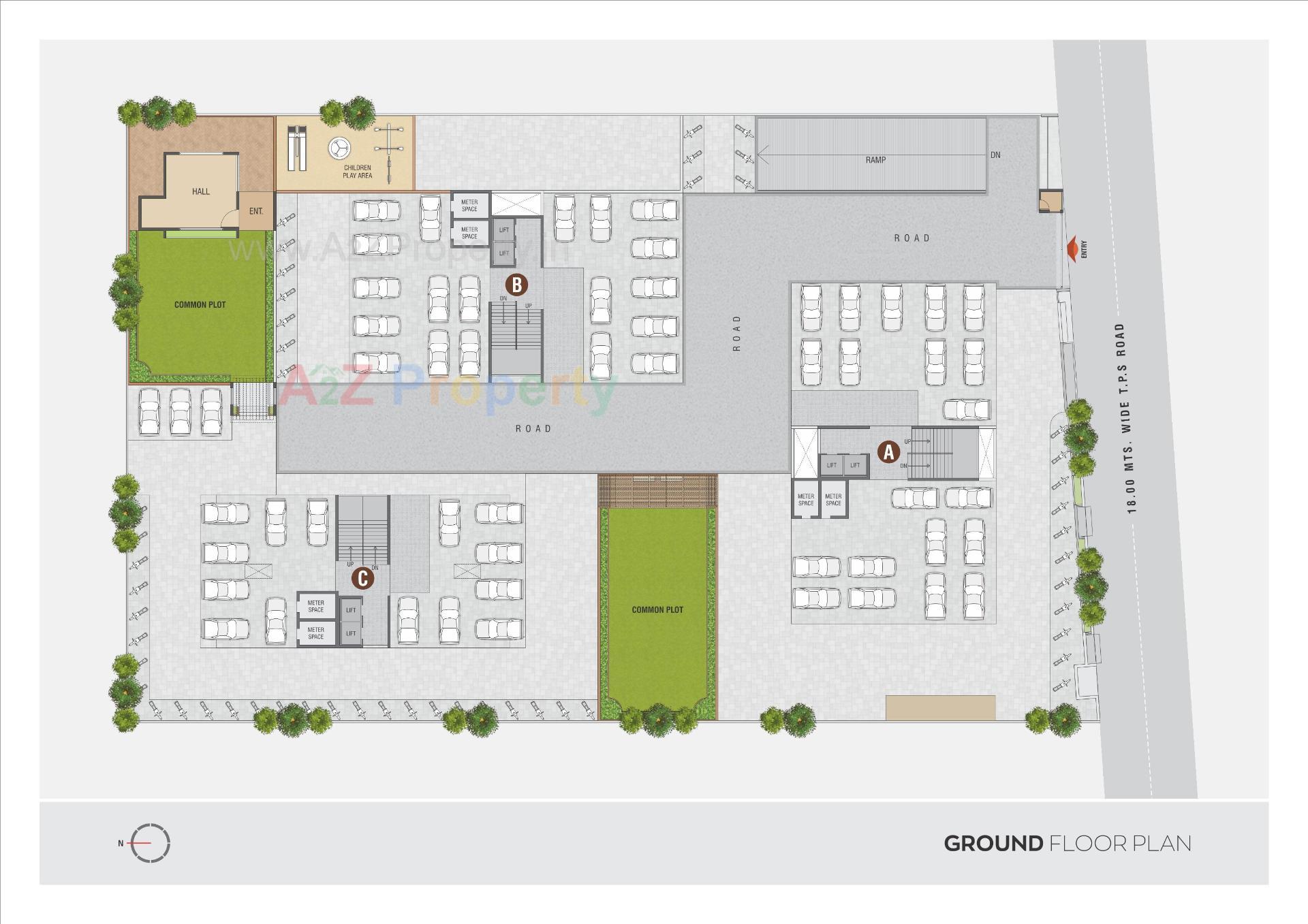 Layout of real estate project Signature Celestia located at Tragad, Ahmedabad, Gujarat