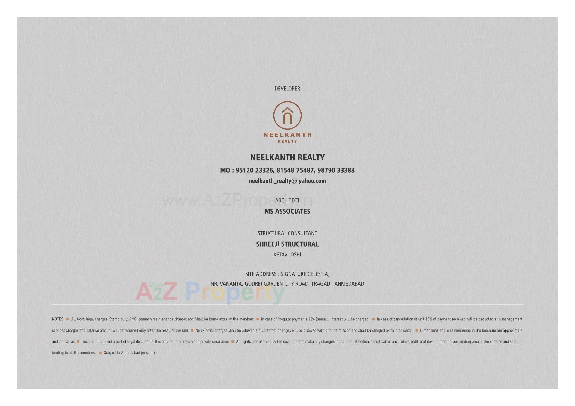  of real estate project Signature Celestia located at Tragad, Ahmedabad, Gujarat