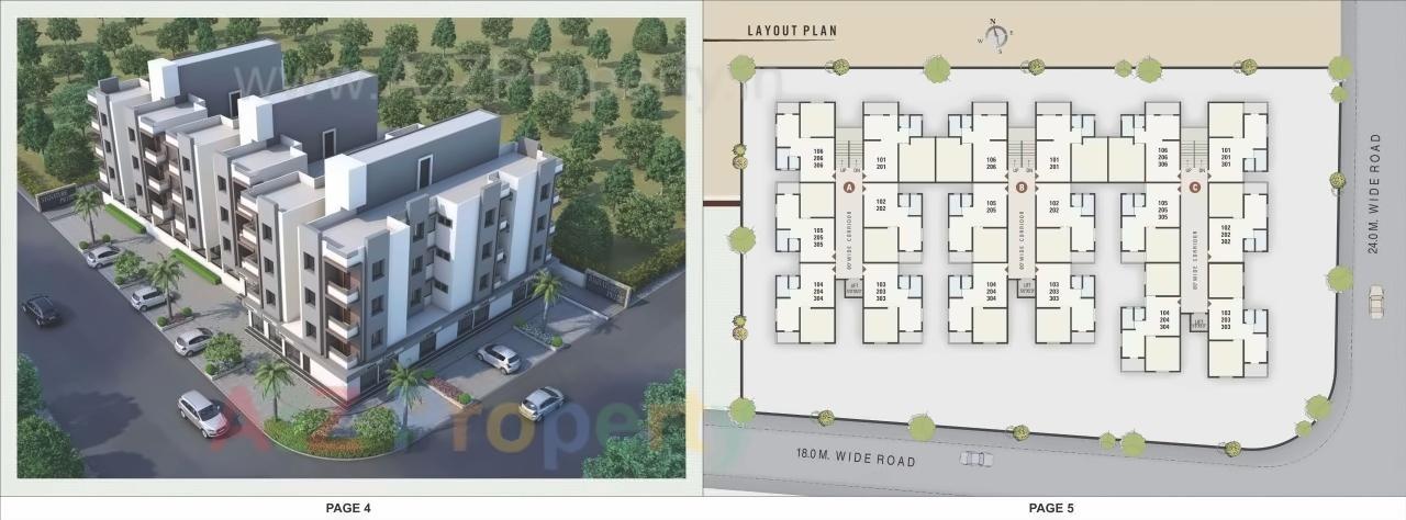 Layout of real estate project Signature Pride located at Singrva, Ahmedabad, Gujarat